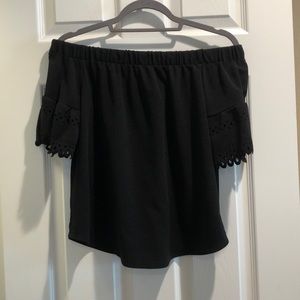 Black Off The Shoulder Top